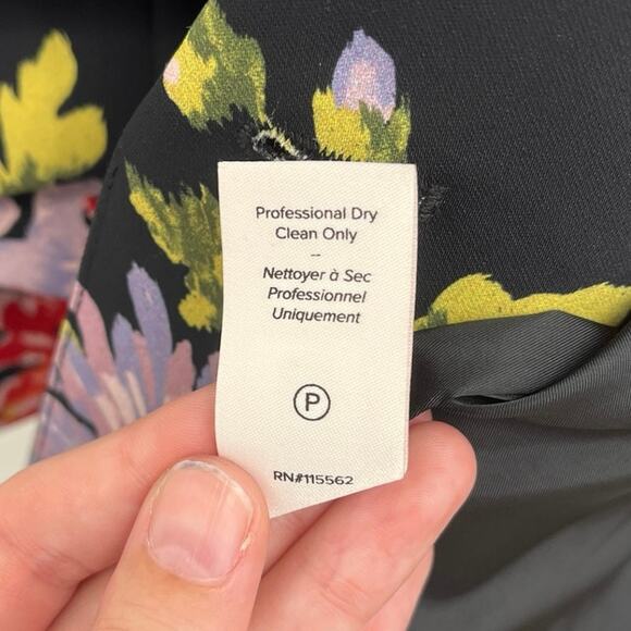 Cinq à Sept Cheyenne Chrysanthemum Scrunched Floral Print Designer Blazer Size 8 - Picture 15 of 16